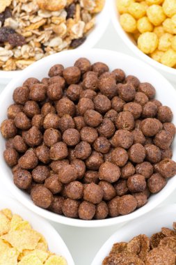 çikolata flakes ve kahvaltılık tahıllar, yakın çekim