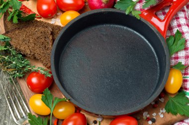 Konsept fotoğraf - malzemeler için yemek, yatay