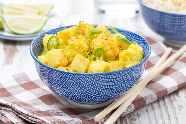 Vegetable curry with lime — Stock Photo, Image