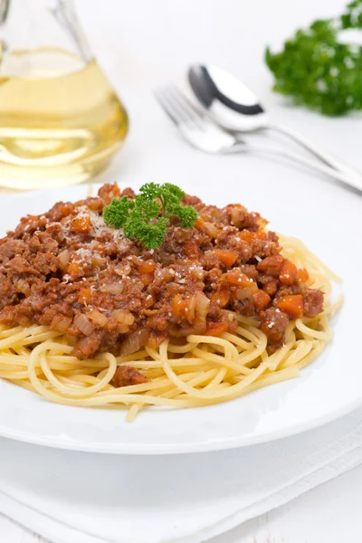 Porzione di spaghetti bolognese — Foto Stock