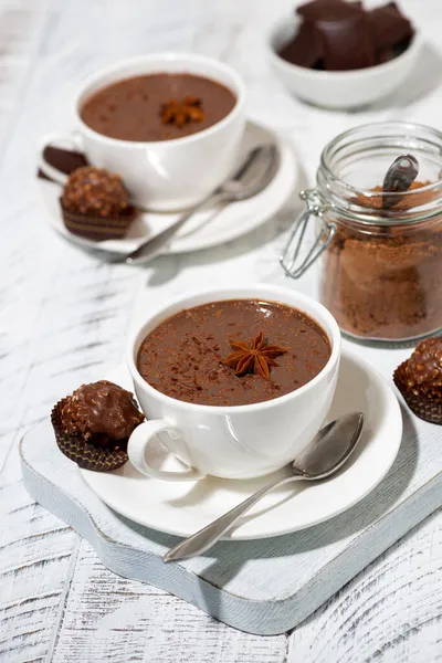 Hot Chocolate Sweets Top View — Stock Photo, Image