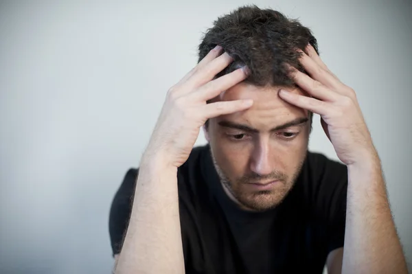 Tired man poertait — Stock Photo, Image