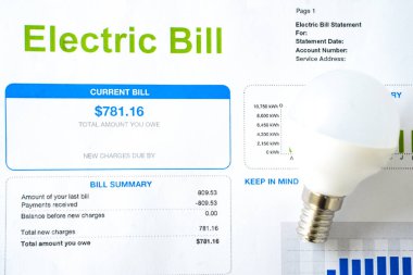 Ev elektrik giderleri ve fatura dökümanı