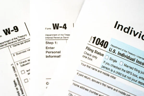Formularz Podatkowy Usa 1040 Dla Indywidualnej Deklaracji Podatkowej Usa Zbliżenie — Zdjęcie stockowe