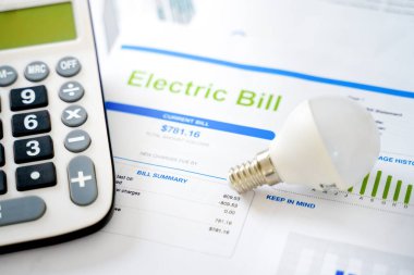 Ev elektrik giderleri ve fatura dökümanı
