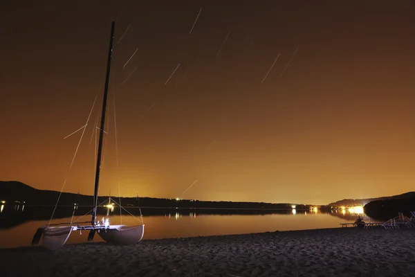 gece hotography vico göl, İtalya