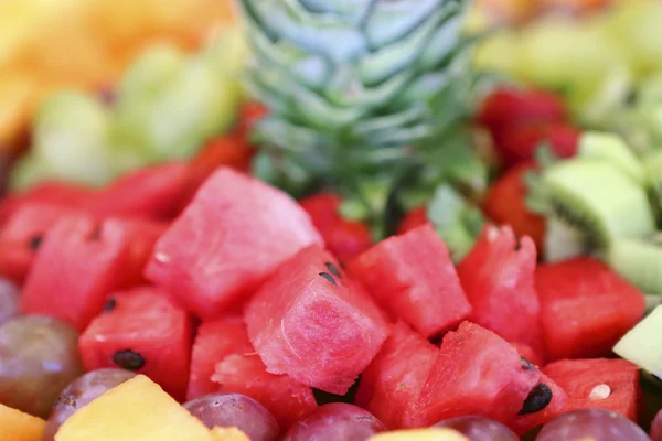 Cutted watermelon with fruits — Stock Photo, Image