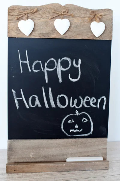 Restaurante quadro negro, feliz halloween — Fotografia de Stock