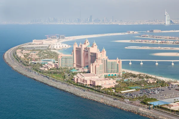Dubai, EAU. Hotel Atlantis desde arriba — Foto de Stock