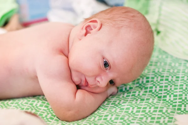 Adorable baby boy with blue eyes — Stock Photo, Image