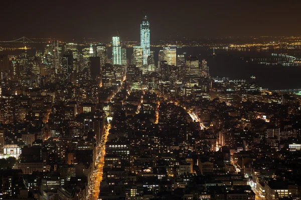 New York Manhattan vue sur l'horizon — Photo