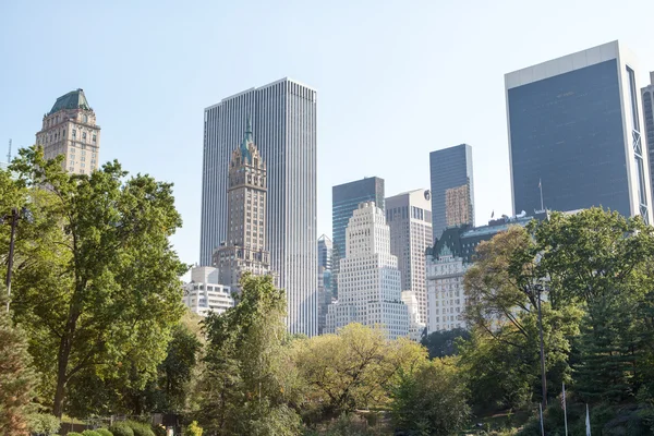 Central park oraz panoramę Manhattanu — Zdjęcie stockowe