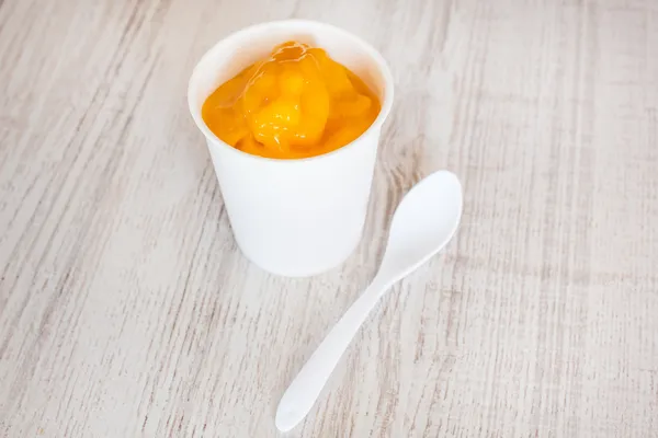 Fresh home made mango ice sorbet — Stock Photo, Image