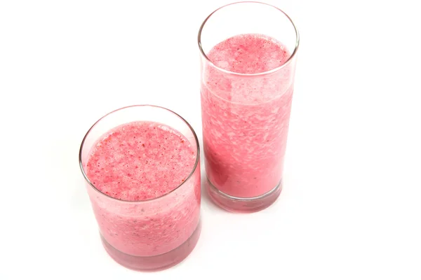 Erdbeermilch gesunder Smoothie. — Stockfoto