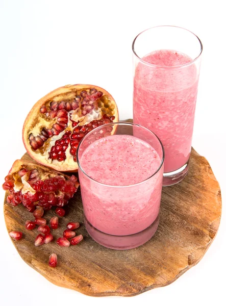 Strawberry and pomegranate healthy smoothie — Stock Photo, Image