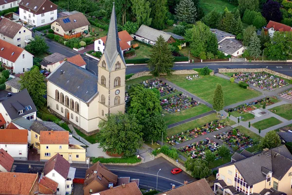 View on German small town during sunset — Stock Photo, Image