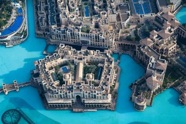 Dubai'deki burj Khalifa'nın üst görünümden