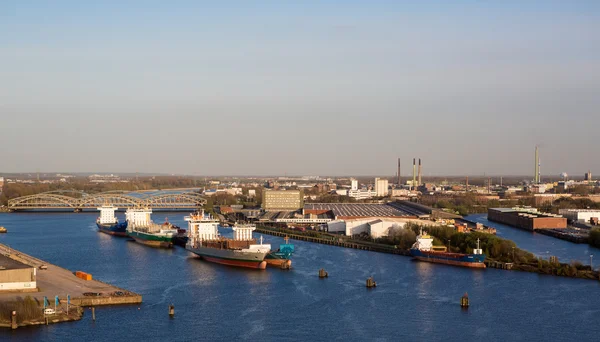 Large harbor of Hamburg, Germany — Stock Photo, Image