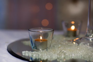 düğün ya da olay parti için ayarlanan tablo.