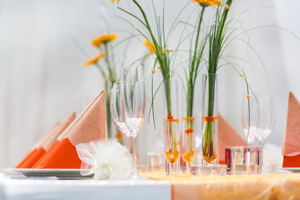 結婚式やイベント パーティー用に設定テーブル. — ストック写真