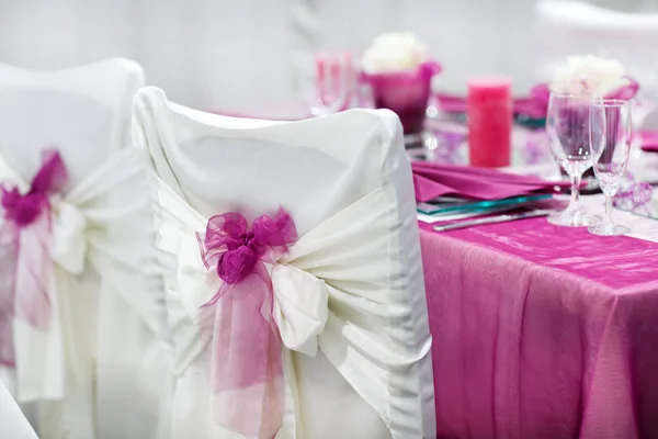 Conjunto de mesa para festa de casamento ou evento . — Fotografia de Stock