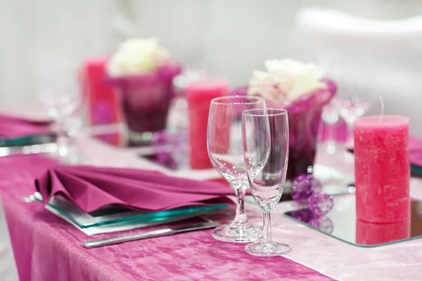 Tisch-Set für Hochzeits- oder Event-Party. — Stockfoto