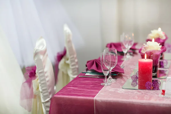 Conjunto de mesa para festa de casamento ou evento . — Fotografia de Stock