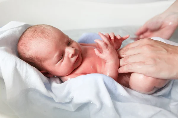Newborn baby boy only few hours old — Stock Photo, Image