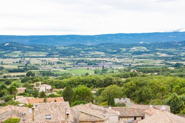 Provence village Gordes scenic overlook clipart