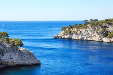 Calanques port iğnesi cassis, provence, Fransa