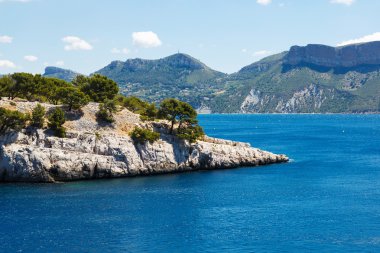 Calanques port iğnesi cassis, provence, Fransa