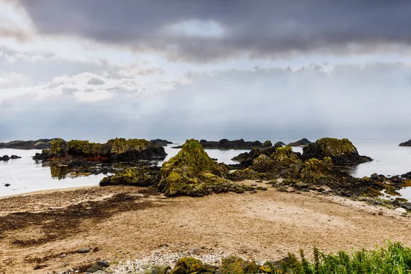 Området Ballintoyat Antrim Coast, Nordirland. Hårda irländska landskap och kustlinjen, en del av Wild Atlantic Way. — Stockfoto