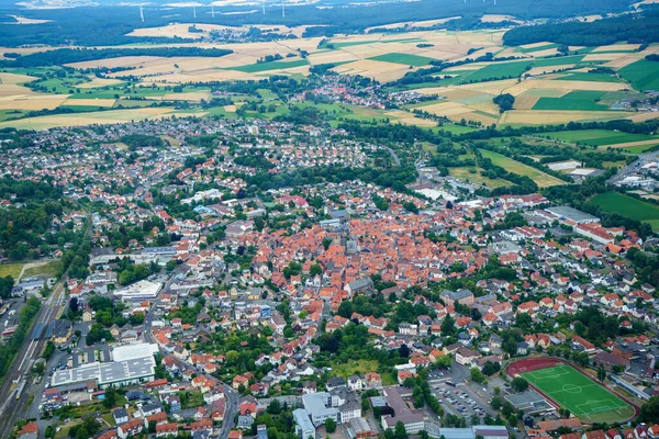 German Village Town Top View Landscape — 图库照片