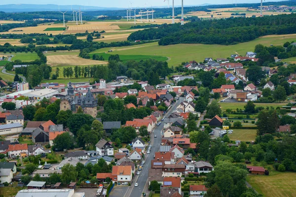 German Village Town Top View Landscape — Stock Photo, Image