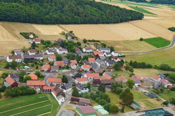 German village or town from above. Top view. Landscape