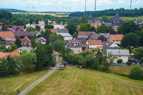 German Village Town Top View Landscape — 图库照片