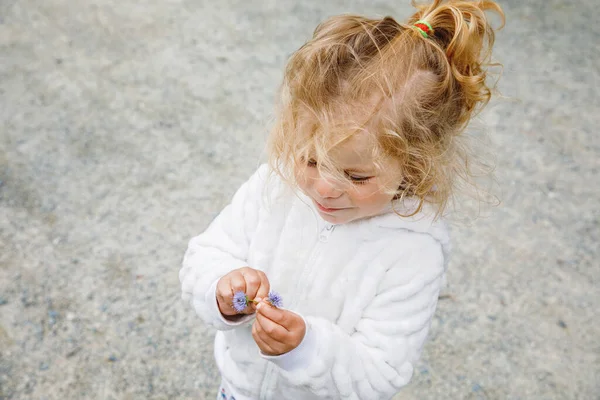 Portrait Adorable Cute Toddler Girl Three Years Beautiful Baby Blond — Stock Photo, Image