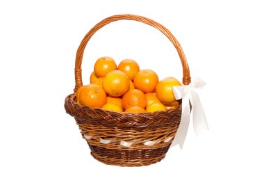 Noel mandalina beyaz zemin üzerine