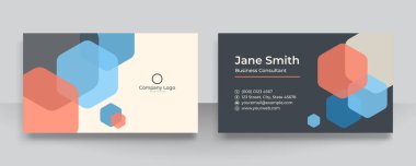 Lüks ve zarif altıgen kartvizit.