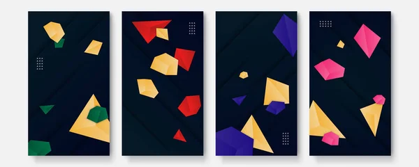 Modelos Abstratos Design Fundo Para Posts Histórias Mídias Sociais — Vetor de Stock