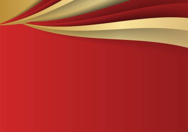 Altın ve kırmızı soyut arka plan. Altın geometrik şekilli modern kırmızı arka plan. Modern şablon tasarımı hakkındaki illüstrasyon tatlı ve zarif bir duygu için