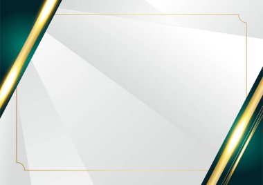 Soyut lüks koyu yeşil katman ve altın çizgi. Lüks ve zarif bir geçmişi var. Soyut şablon tasarımı. Sunum için tasarım, afiş, kapak, kartvizit