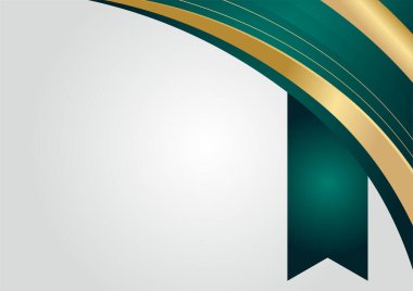 Soyut lüks koyu yeşil katman ve altın çizgi. Lüks ve zarif bir geçmişi var. Soyut şablon tasarımı. Sunum için tasarım, afiş, kapak, kartvizit