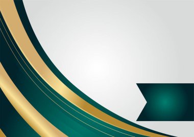 Soyut lüks koyu yeşil katman ve altın çizgi. Lüks ve zarif bir geçmişi var. Soyut şablon tasarımı. Sunum için tasarım, afiş, kapak, kartvizit