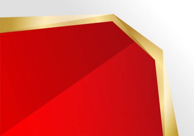 Sunum arkaplanı, sertifika, kartvizit, afiş, el ilanı ve daha fazlası için soyut kırmızı ve altın arkaplan