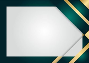 Soyut lüks koyu yeşil katman ve altın çizgi. Lüks ve zarif bir geçmişi var. Soyut şablon tasarımı. Sunum için tasarım, afiş, kapak, kartvizit