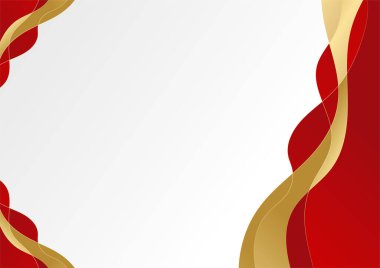 Sunum arkaplanı, sertifika, kartvizit, afiş, el ilanı ve daha fazlası için soyut kırmızı ve altın arkaplan