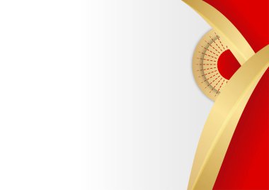 Sunum arkaplanı, sertifika, kartvizit, afiş, el ilanı ve daha fazlası için soyut kırmızı ve altın arkaplan