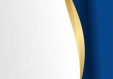 Soyut mavi ve altın arkaplan. Lüks lacivert arka plan ve parıldayan altın çizgilerin birleşimi. Pankart, poster, sunum tasarımı ve el ilanları için üst üste dizayn edilmiş arka plan tasarımı