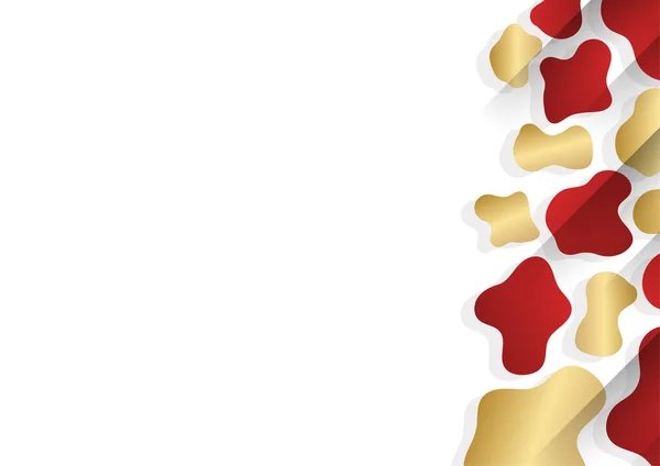 Guld Och Röd Abstrakt Bakgrund Modern Abstrakt Röd Bakgrund Med — Stock vektor